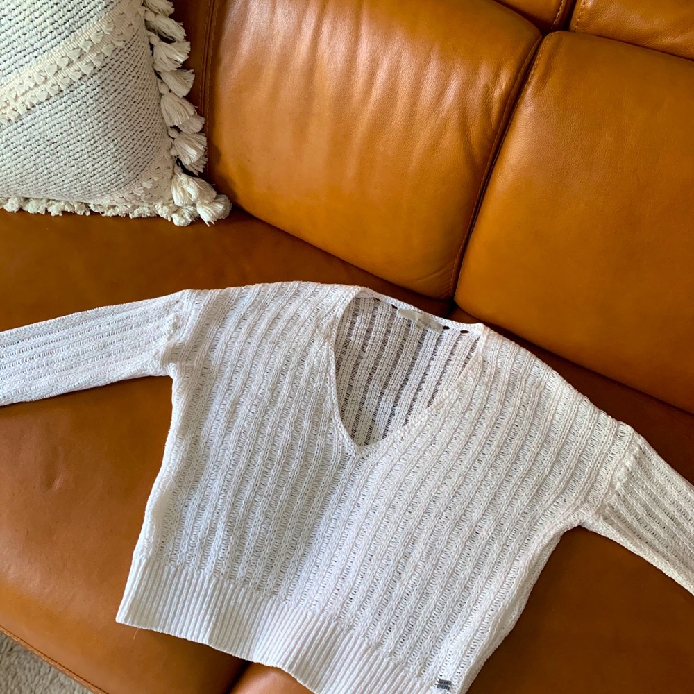 Plenty (Monk & Lou) NWOT white cropped sweater